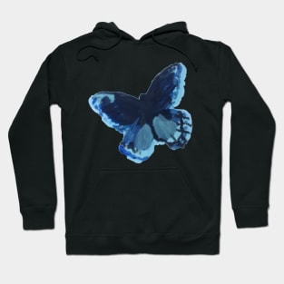 Black and Blue Butterfly Hoodie